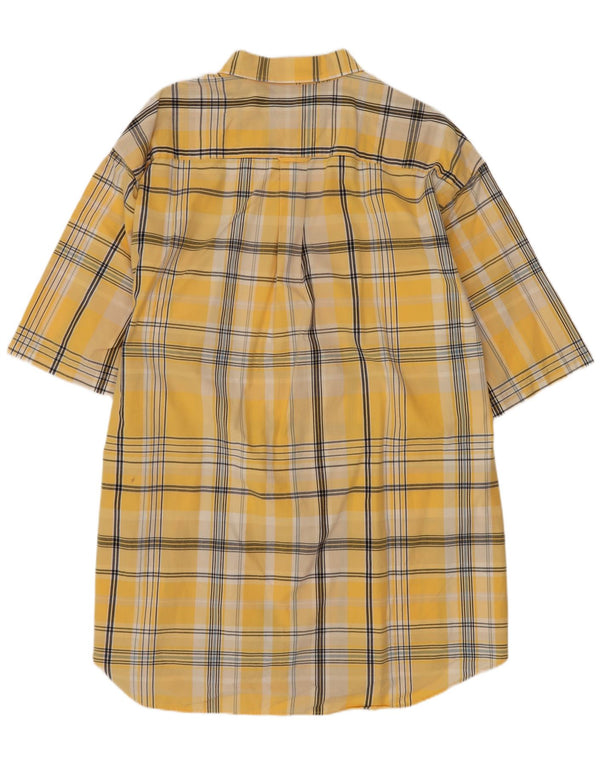 Camicia a maniche corte da uomo Nautica XL in cotone a quadri gialli