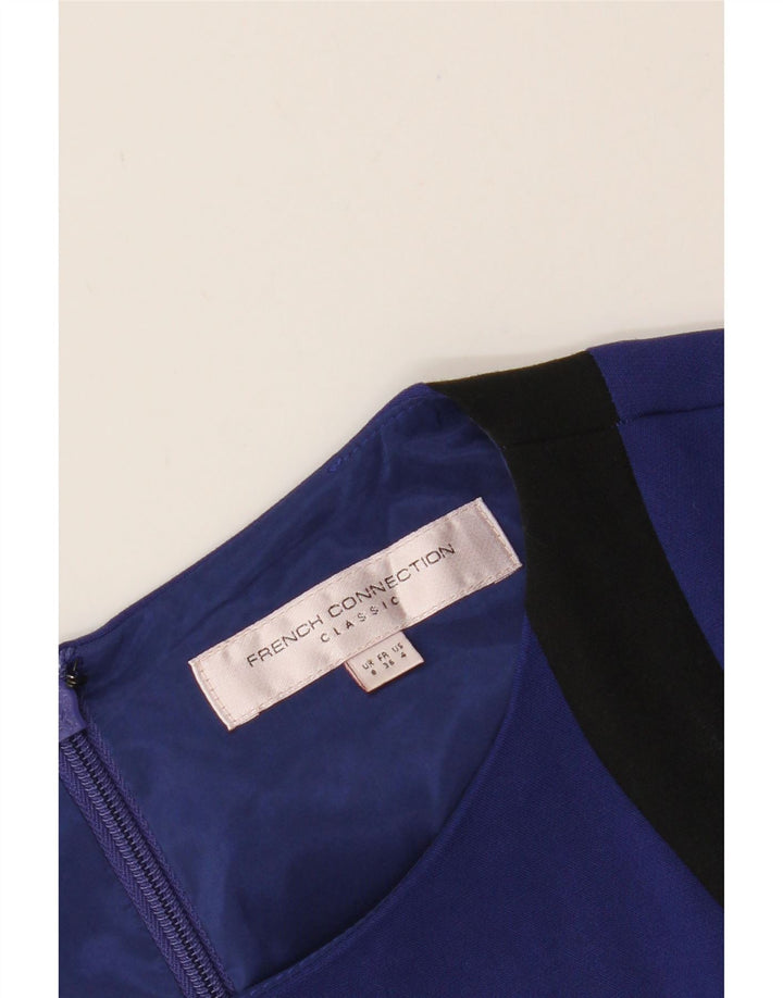 FRENCH CONNECTION Womens A-Line Dress UK 8 Small  Blue Colourblock Vintage French Connection and Second-Hand French Connection from Messina Hembry 