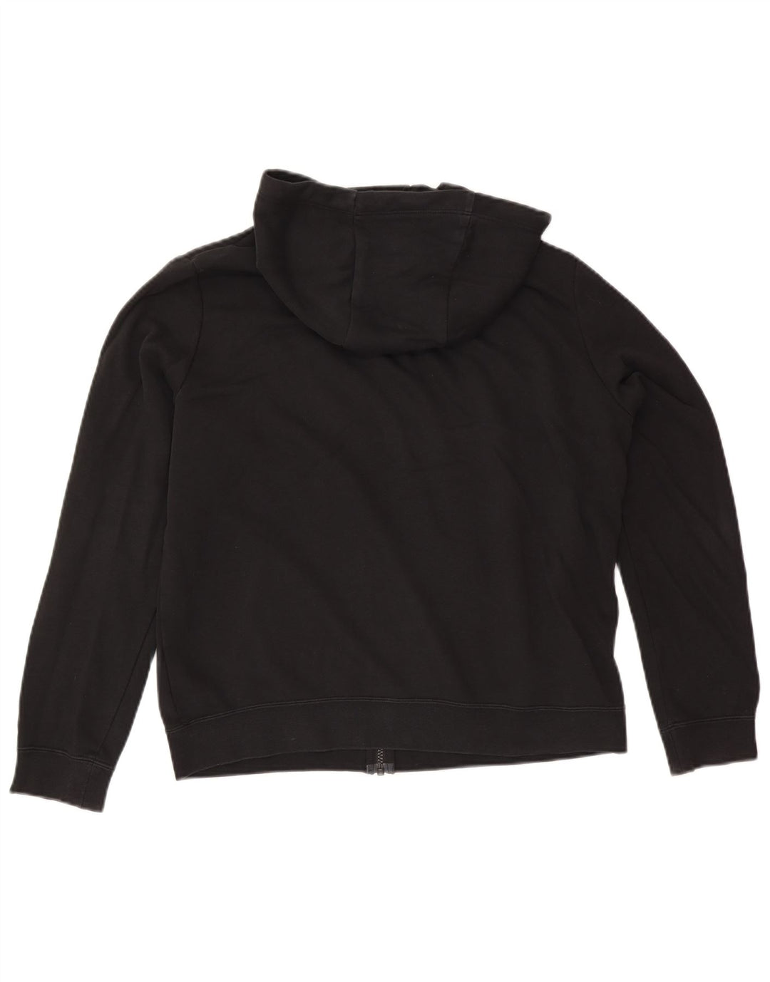 Felpa con cappuccio e zip da donna Nike UK 14 cotone nero medio