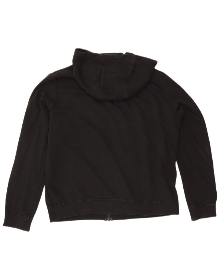 Felpa con cappuccio e zip da donna Nike UK 14 cotone nero medio