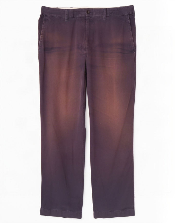 Pantaloni chino regolari da uomo Marks & Spencer W38 L29 cotone blu navy