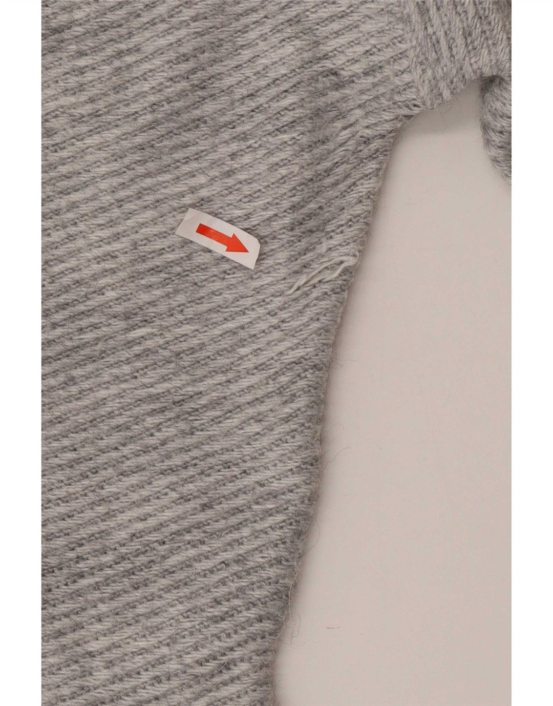 Maglione Zara da donna asimmetrico oversize con scollo a V UK 10 piccolo grigio
