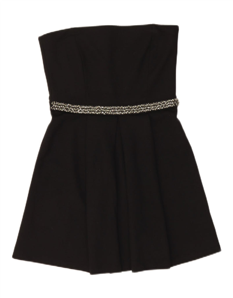 SIMONA BARBIERI Womens Twin-Set Strapless Dress UK 12 Medium Black Viscose Vintage Simona Barbieri and Second-Hand Simona Barbieri from Messina Hembry 