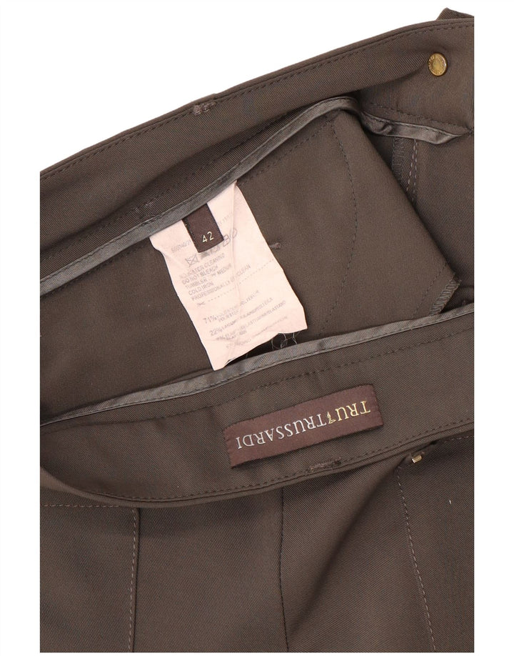 Pantaloni Casual Slim da Donna TRUSSARDI IT 42 Medium W32 L29 Poliestere Marrone