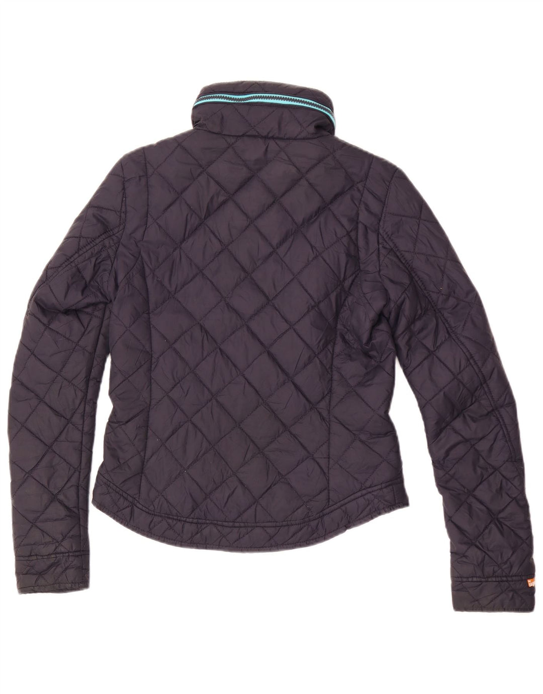 Giacca trapuntata con cappuccio da donna Superdry UK 6 XS blu navy