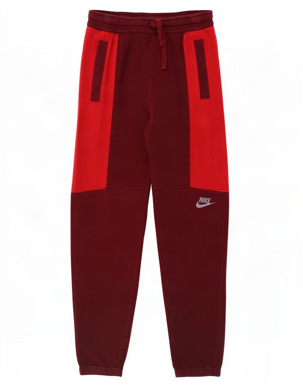 Pantaloni da tuta da ragazzo Nike Joggers 12-13 anni Large Borgogna Colorblock