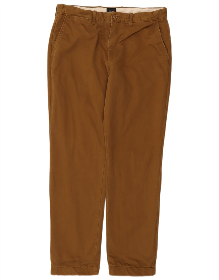 Pantaloni chino dritti da uomo J. CREW W32 L30 cotone beige