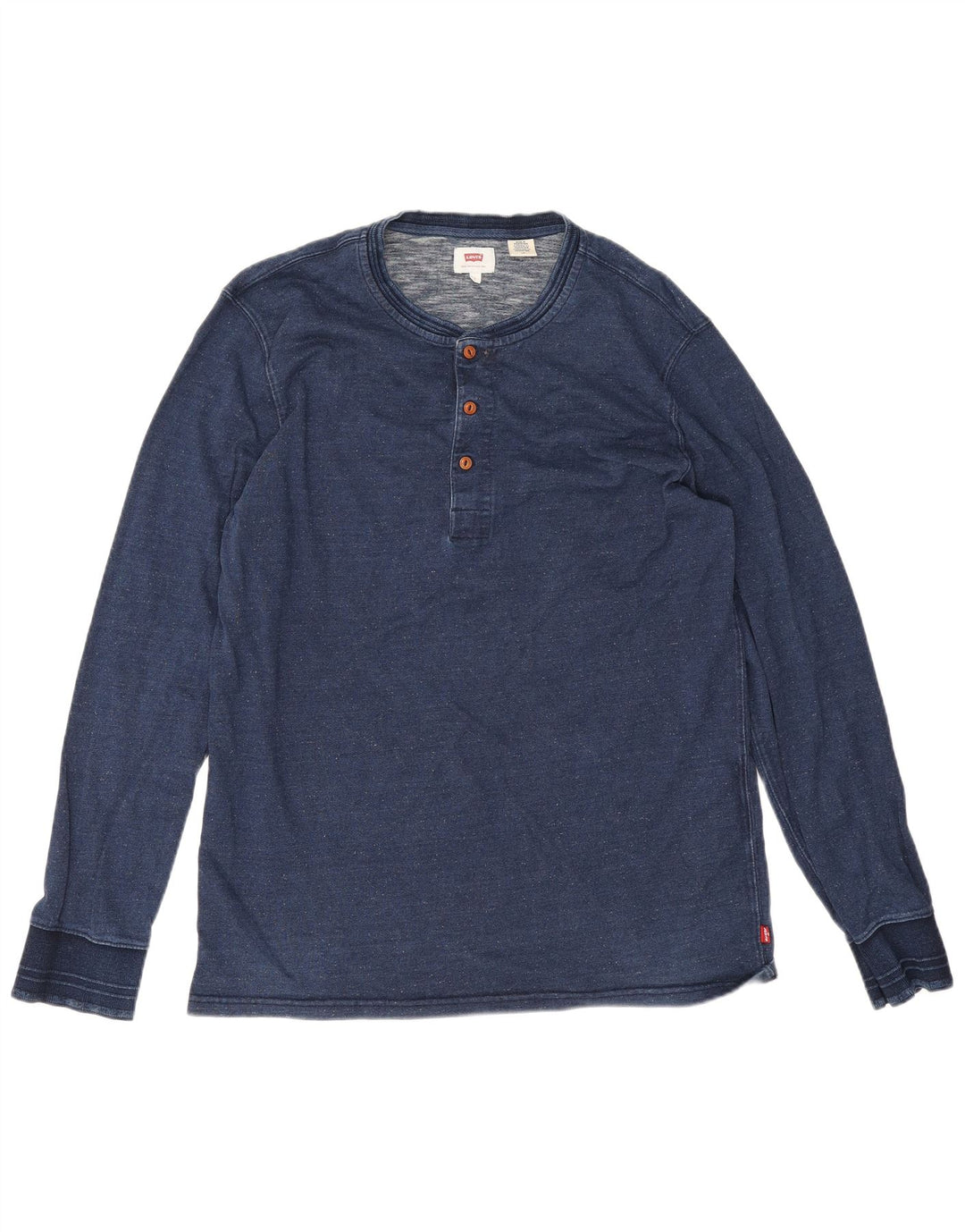 Levi's Top da uomo a maniche lunghe in cotone blu navy grande