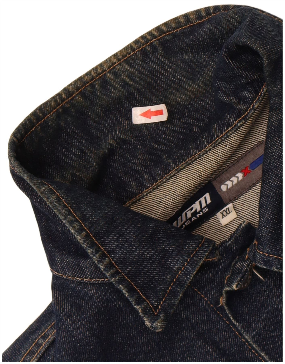 Giacca di jeans da uomo WPM UK 44 2XL Cotone blu navy