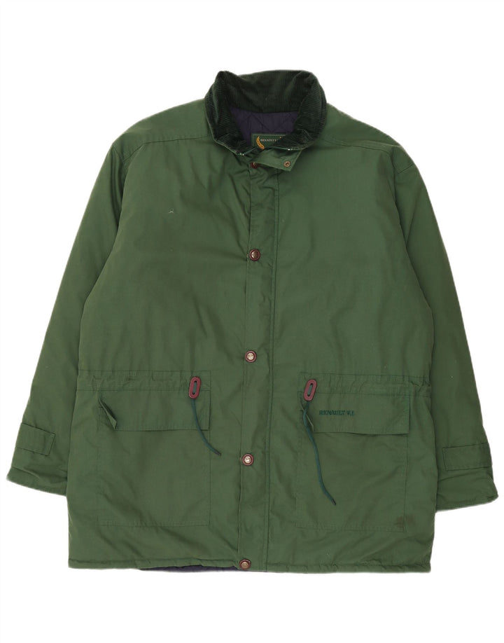 Giacca imbottita da uomo vintage UK 44 2XL cotone verde