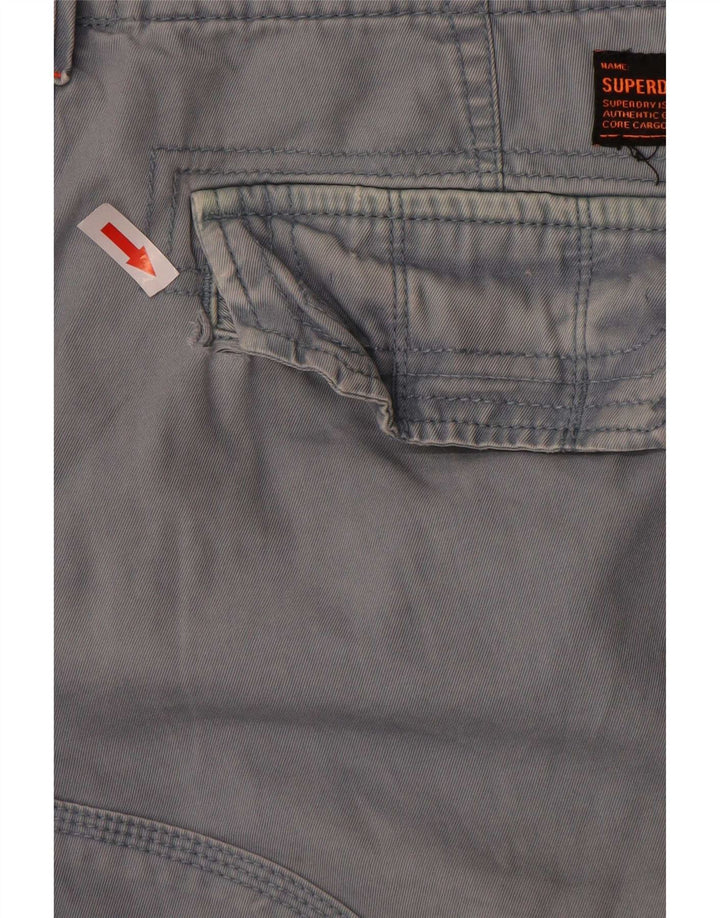 Pantaloncini cargo da uomo Superdry W36 Large in cotone blu