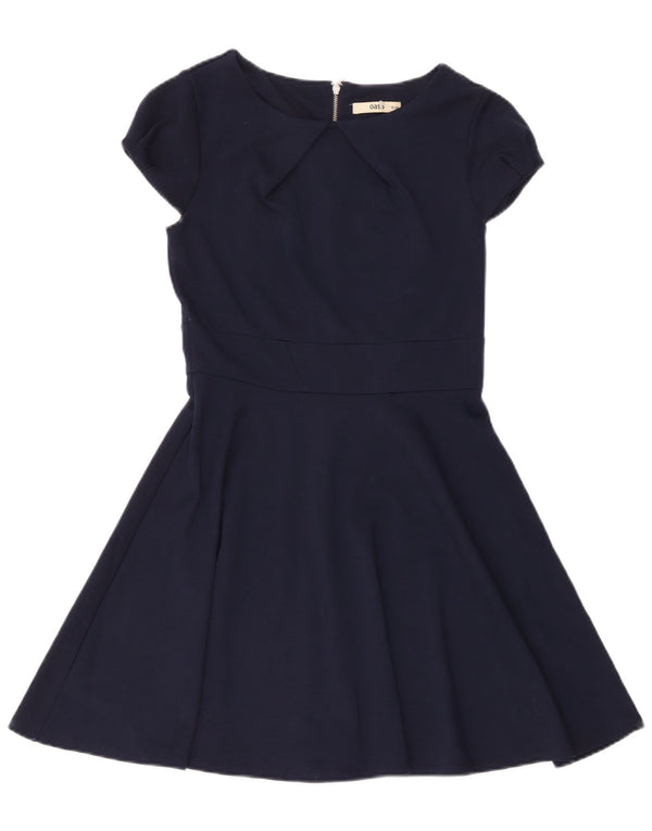 Abito a trapezio da donna Oasis UK 10 piccolo poliestere blu navy