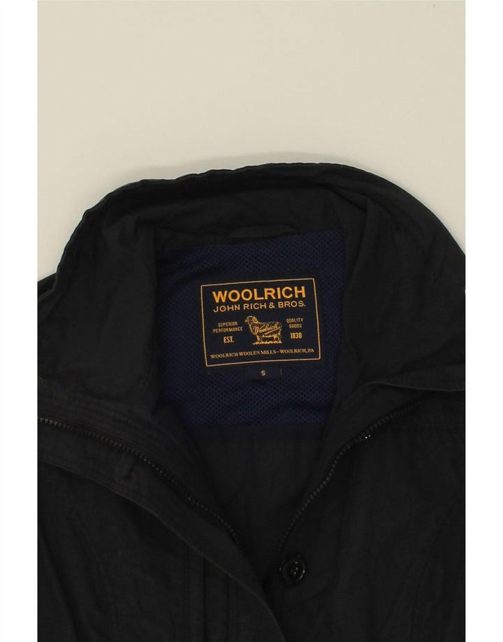 WOOLRICH Womens Utility Jacket UK 10 Small Black Cotton Vintage Woolrich and Second-Hand Woolrich from Messina Hembry 