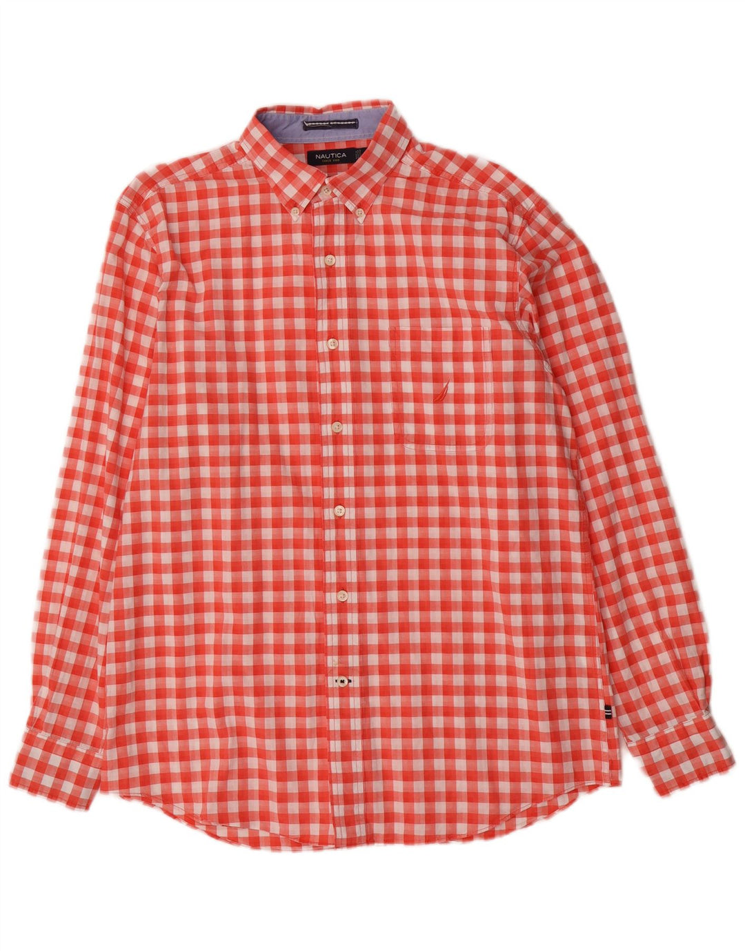 Camicia da uomo Nautica in cotone a quadretti rosso medio