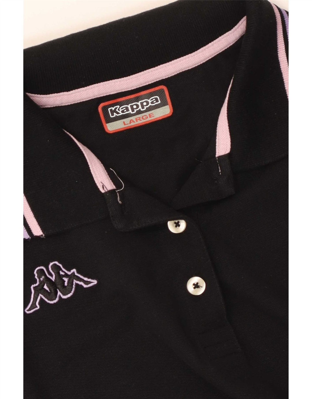 Polo Kappa da donna UK 14 Large Black Colourblock