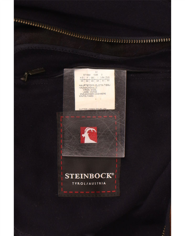 Cappotto da uomo Steinbock UK 40 grande lana blu navy