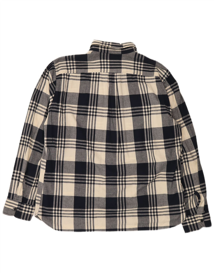 Camicia in flanella da uomo Levi's 2XL in cotone scozzese blu navy