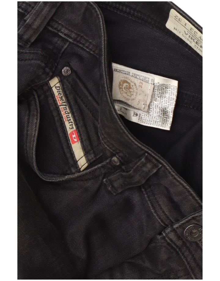 Diesel Jeans dritti Viking da uomo W33 L32 in cotone grigio