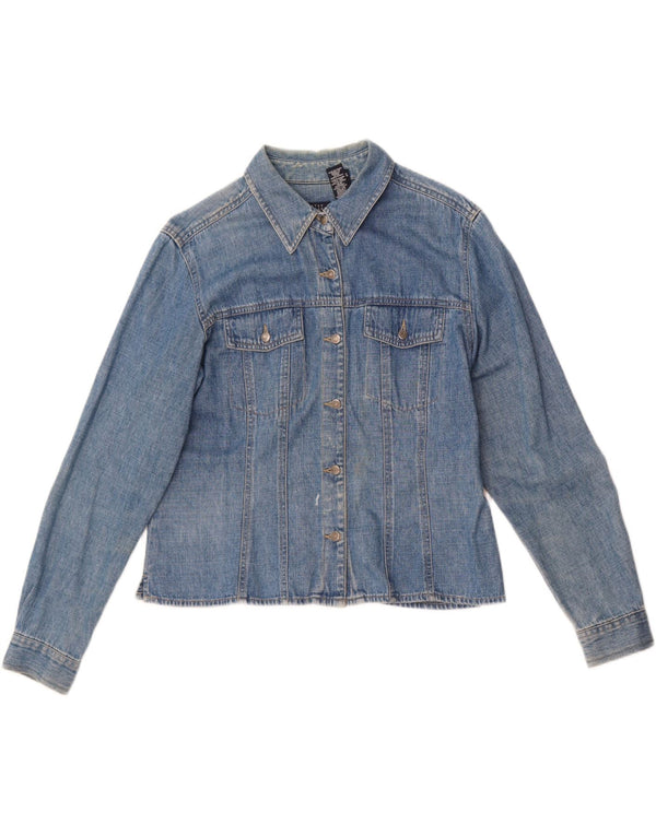 Camicia di jeans da donna Liz Claiborne UK 16 grande cotone blu