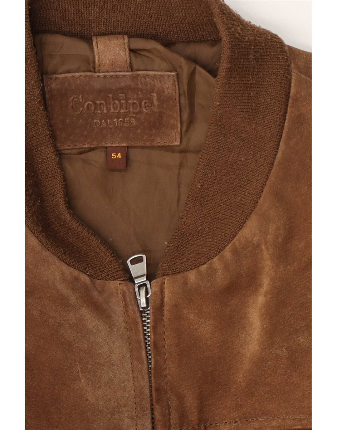 Bomber Uomo In Pelle Scamosciata Conbipel IT 54 XL Marrone
