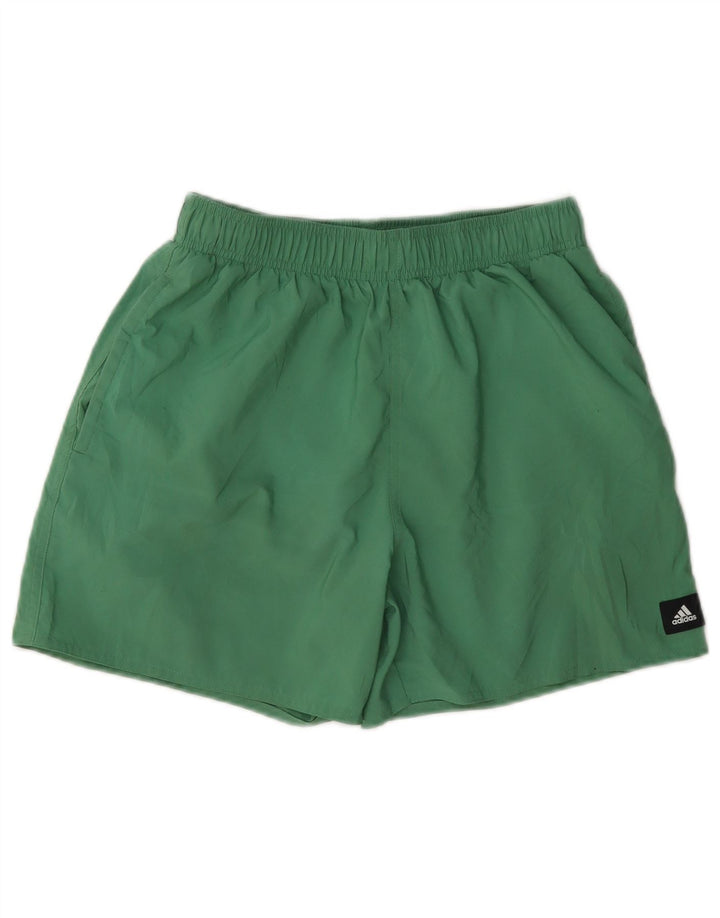 Pantaloncini sportivi da uomo Adidas piccoli in poliestere verde
