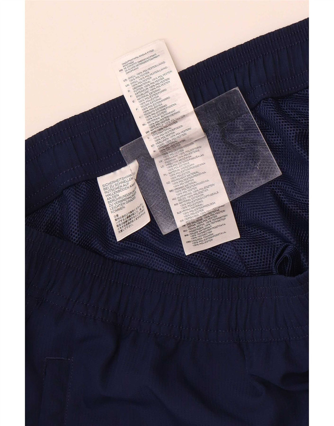 Pantaloni da tuta Adidas Climalite da uomo medi in poliestere blu navy