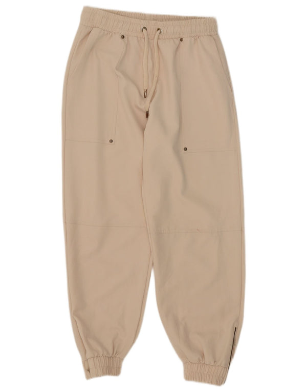 Pantaloni della tuta da donna Zara Joggers UK 12 medio bianco sporco