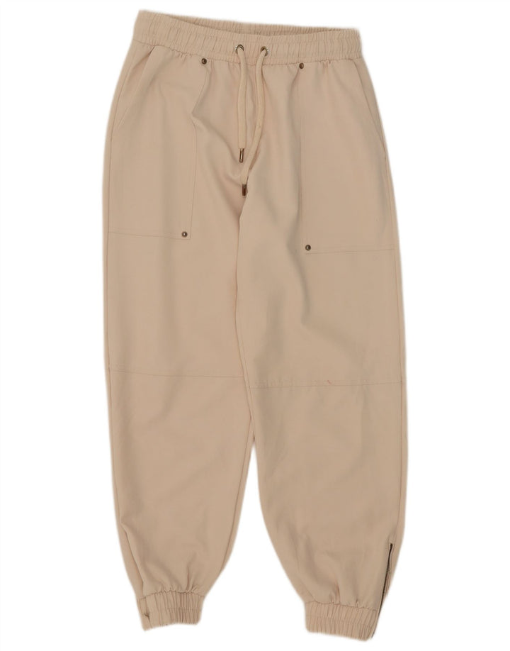 Pantaloni della tuta da donna Zara Joggers UK 12 medio bianco sporco