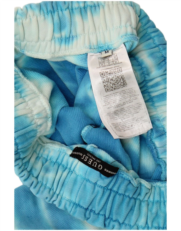 Pantaloncini sportivi da uomo Guess blu medio in cotone tie dye