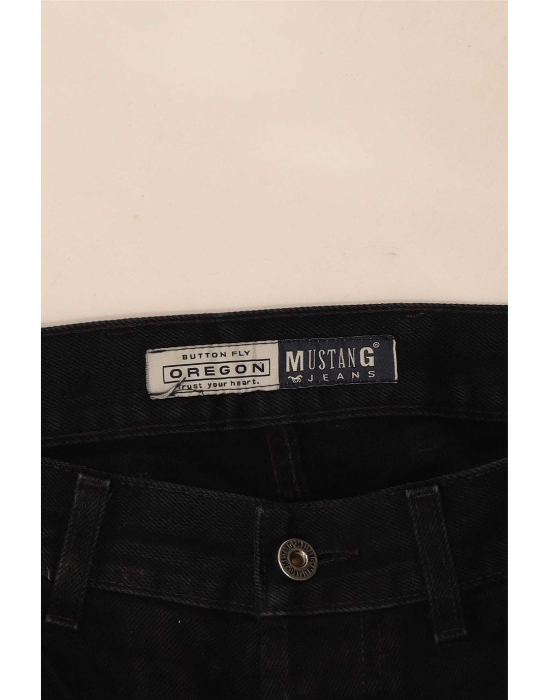 Jeans dritti da uomo Mustang Oregon W38 L34 neri