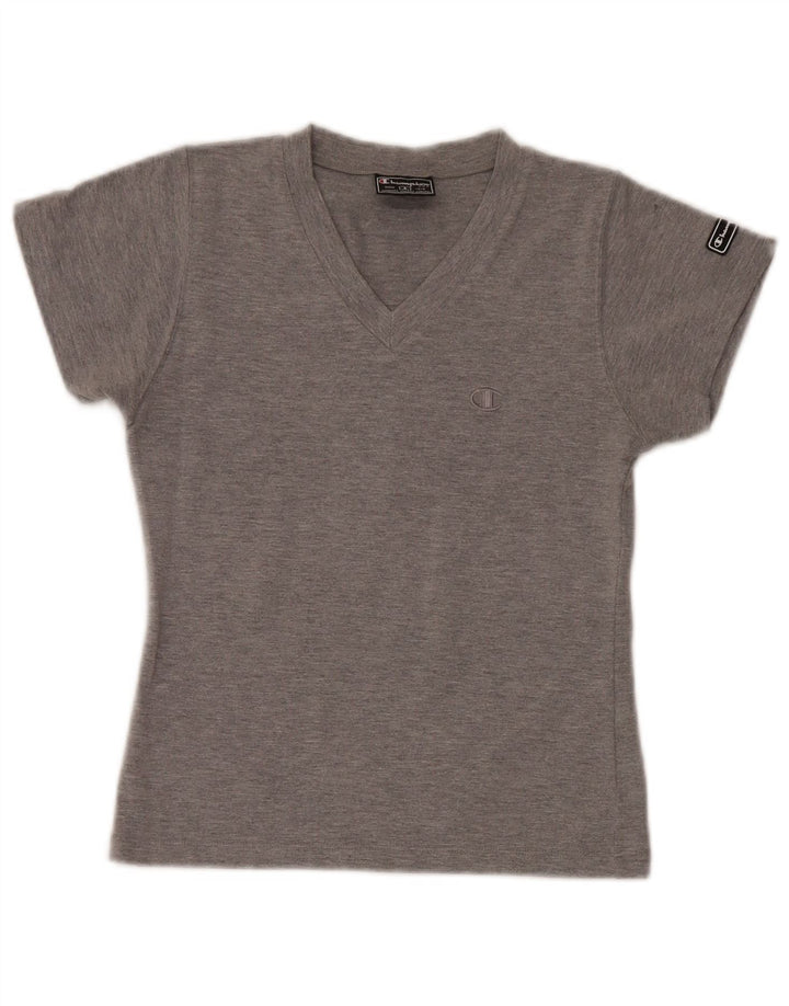 T-shirt da donna Champion Top UK 8 Small in cotone grigio