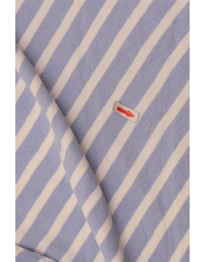 Marks & Spencer Top da donna a maniche lunghe UK 16 Cotone a righe grandi blu