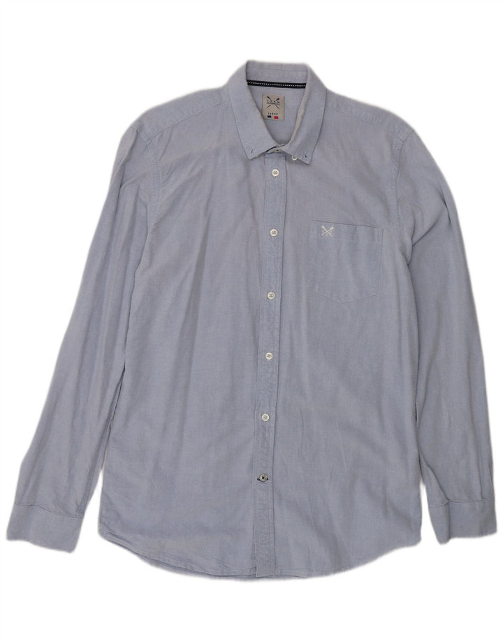 Crew Clothing Camicia da uomo grande in cotone blu