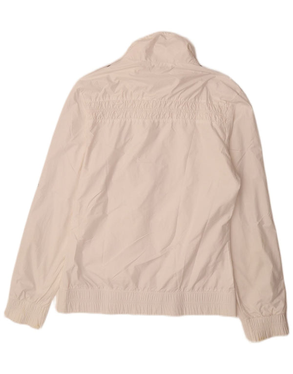Giacca da tuta da donna Adidas UK 10 Small Poliestere bianco