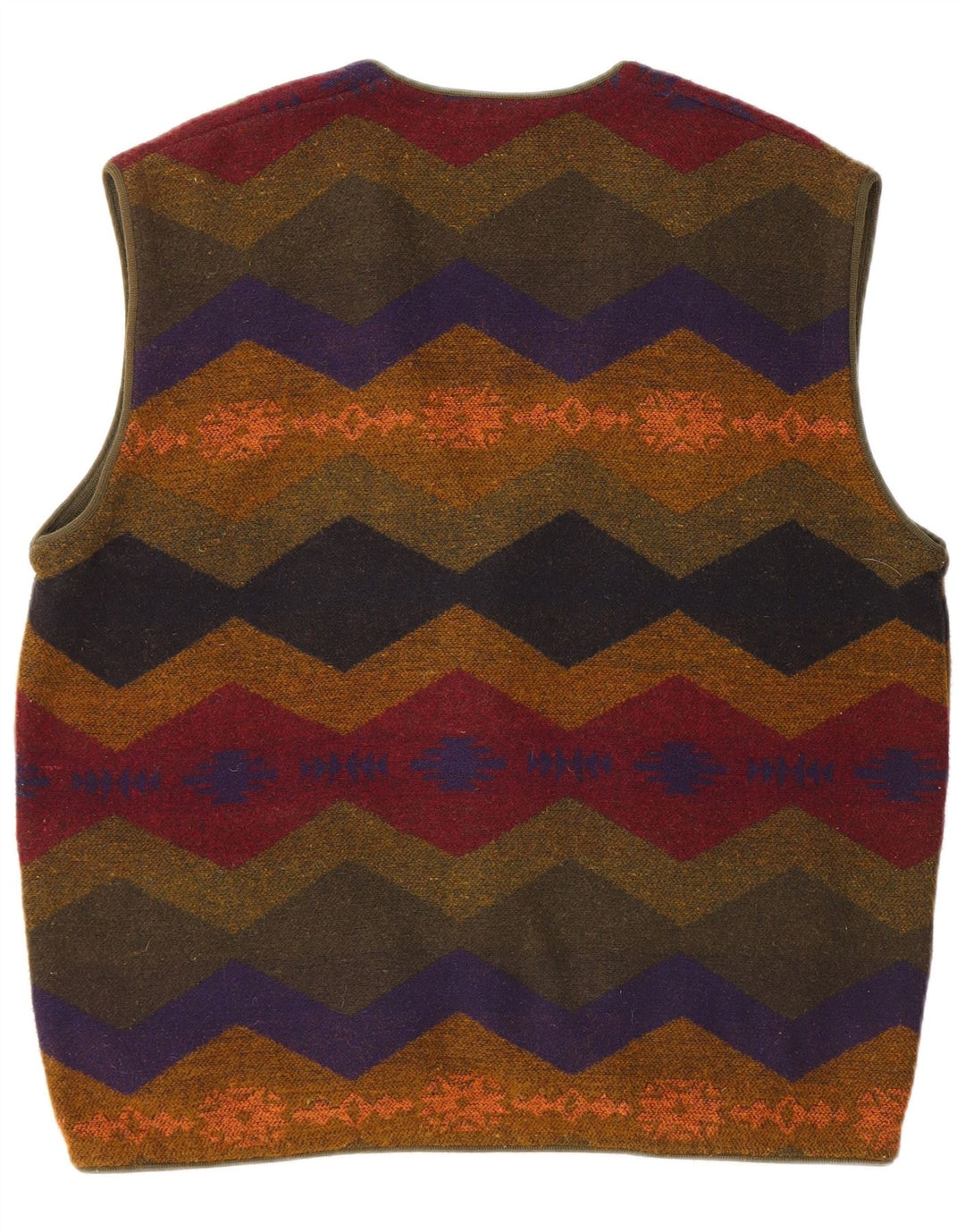 ALLISON WINGATE Maglione cardigan da uomo grande multicolore Fair Isle