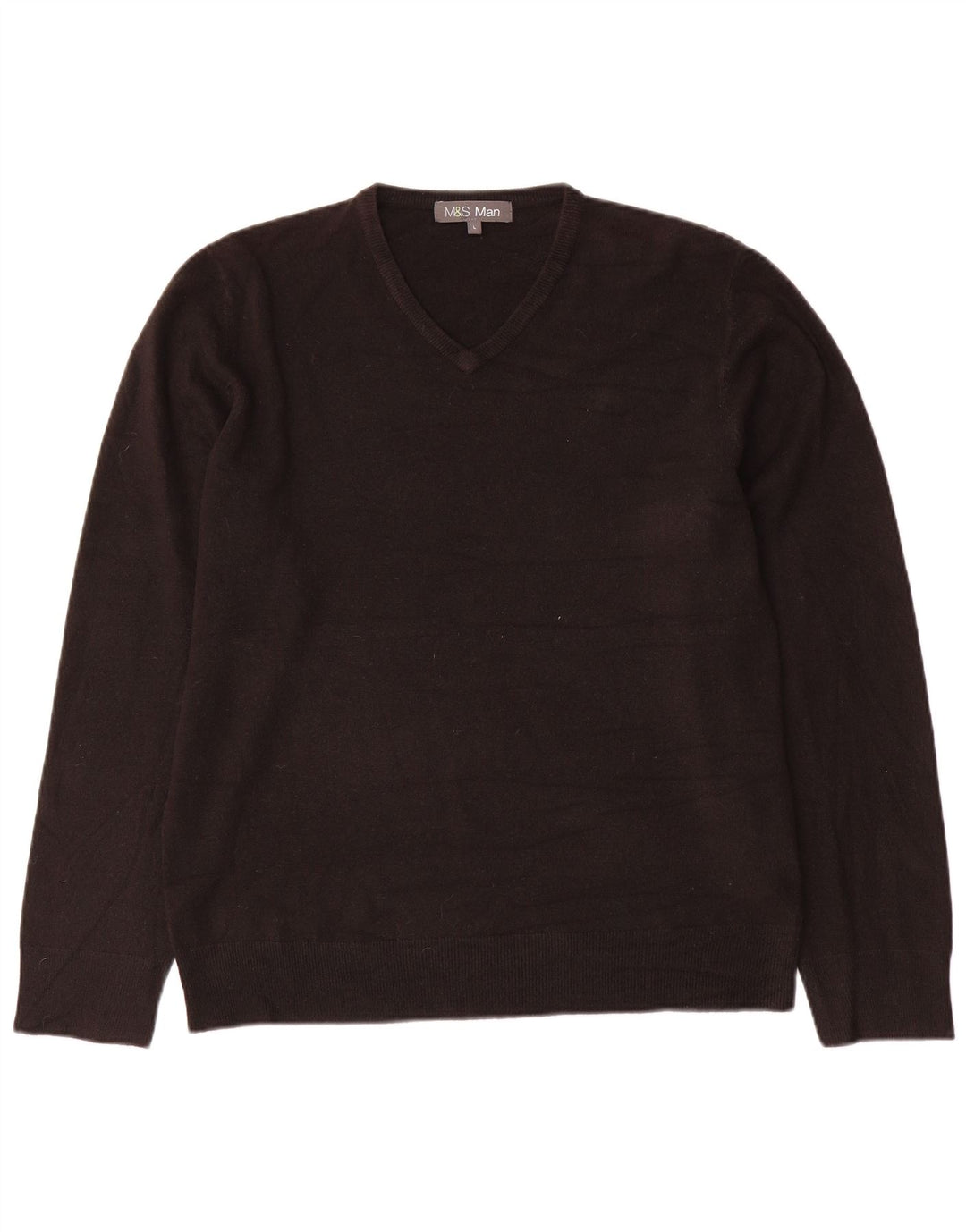 Maglione da uomo con scollo a V Marks & Spencer grande acrilico nero