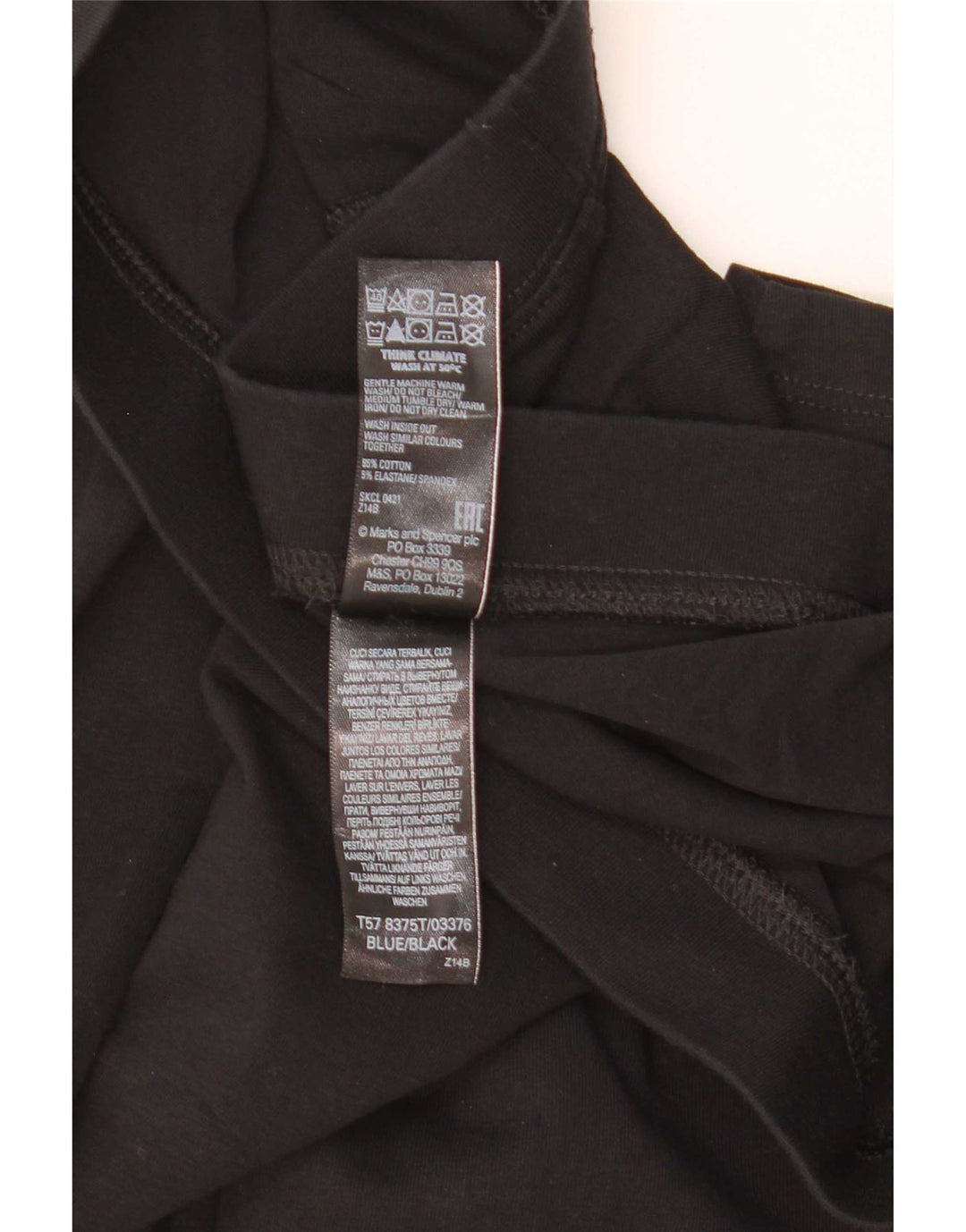 Leggings da donna Marks & Spencer UK 18 XL cotone nero