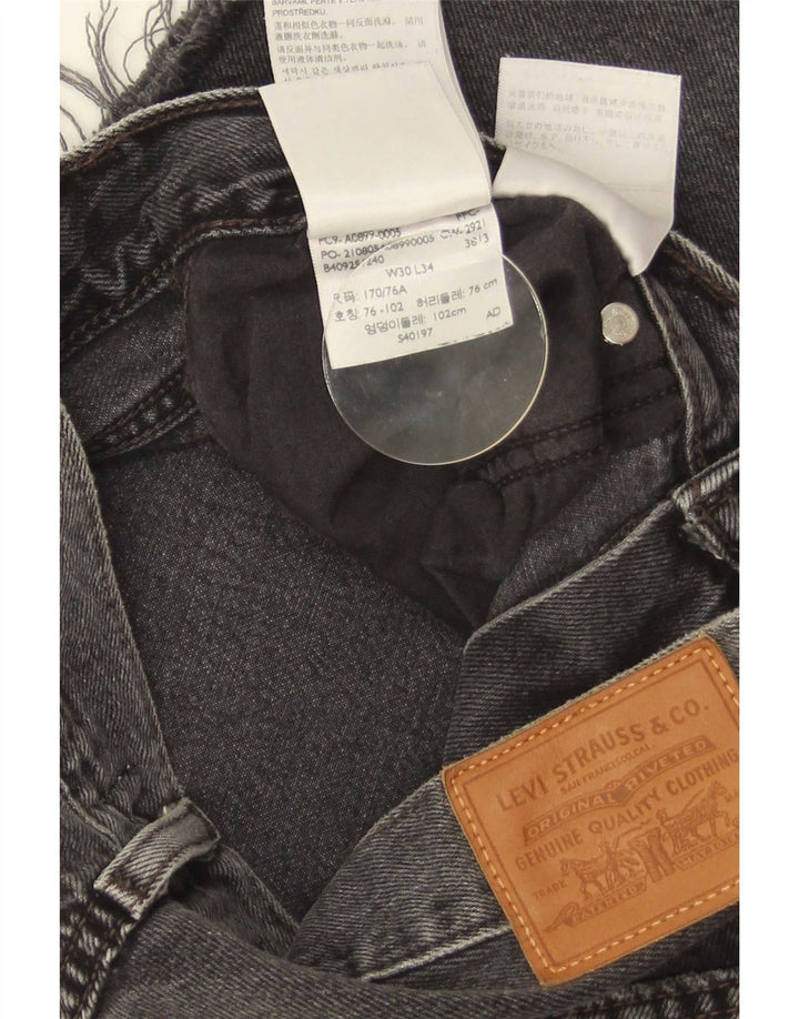 Jeans svasati a vita alta da donna Levi's W30 L26 cotone grigio