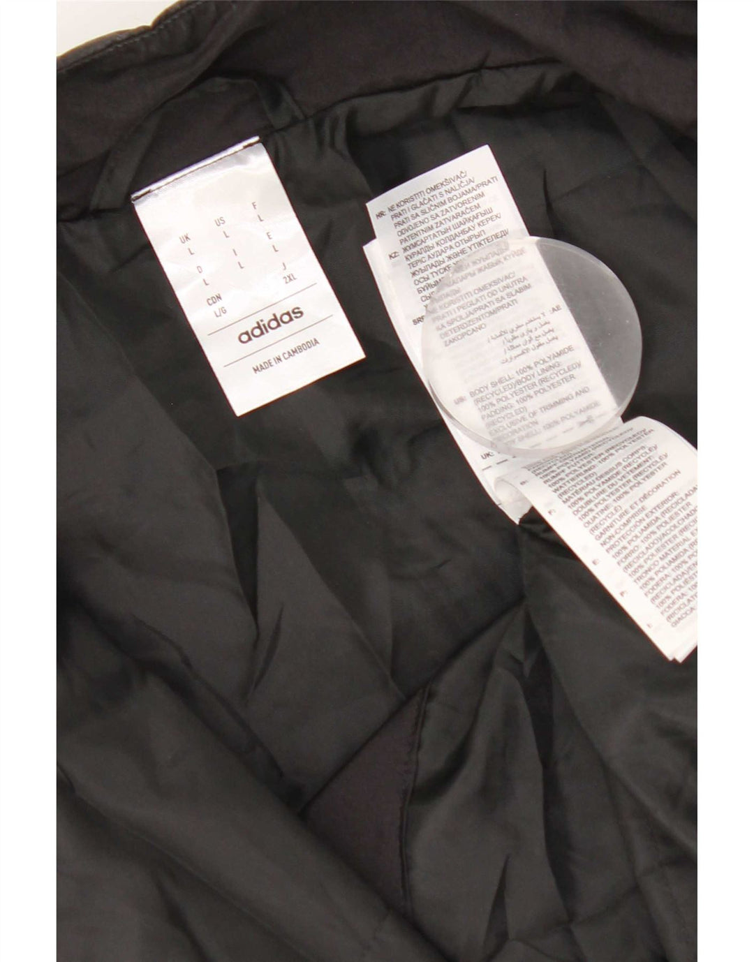 Gilet utility da uomo Adidas UK 40 grande nylon nero
