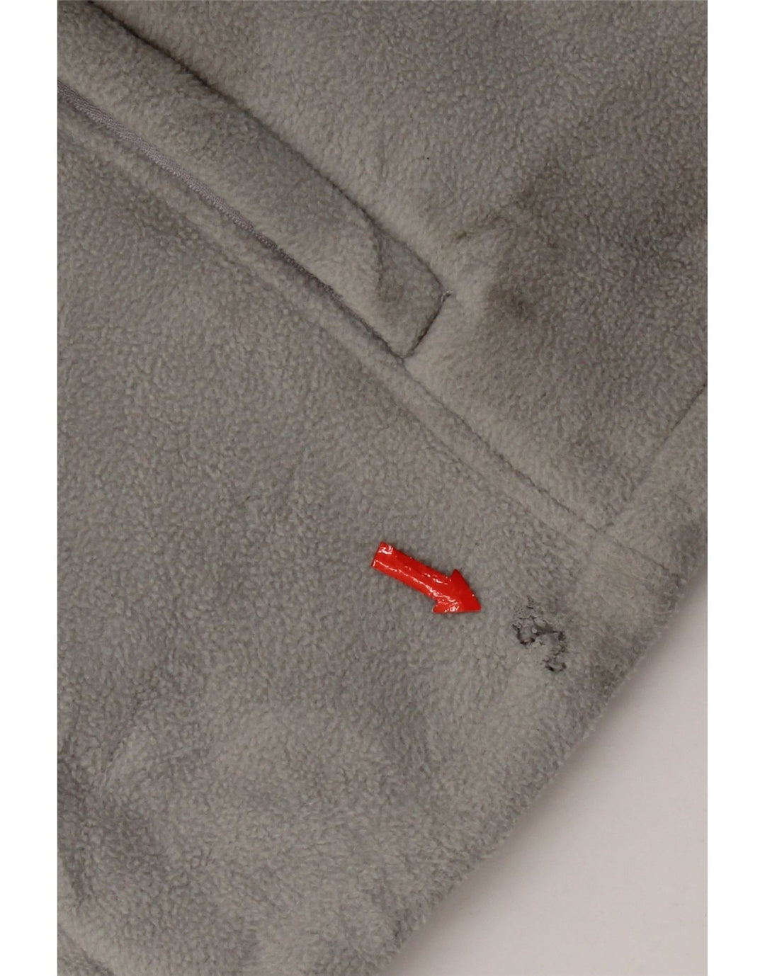 Giacca in pile con cappuccio Reebok da uomo UK 42 XL poliestere grigio