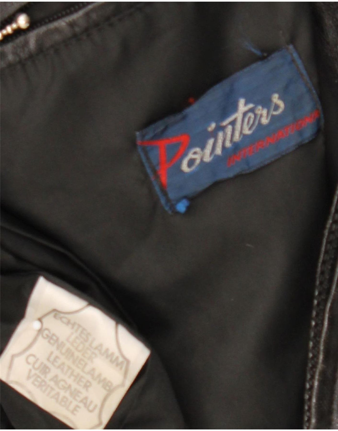 Giacca in pelle bomber da uomo Pointers UK 36 piccola in pelle nera