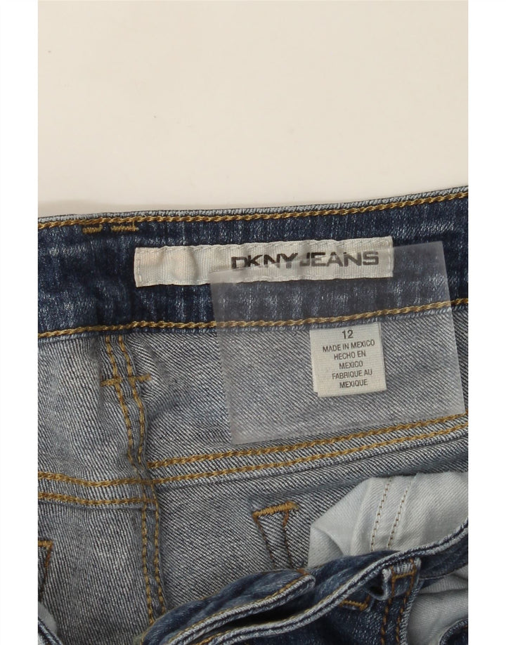 Pantaloncini di jeans da donna DKNY US 12 Large W32 cotone blu