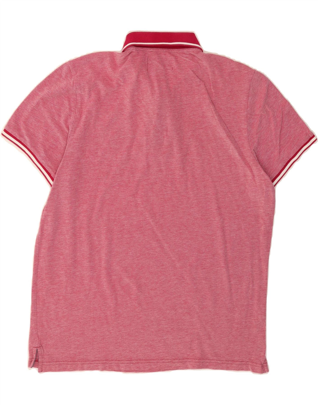PENGUIN Mens Polo Shirt Large Pink Striped Vintage Penguin and Second-Hand Penguin from Messina Hembry 