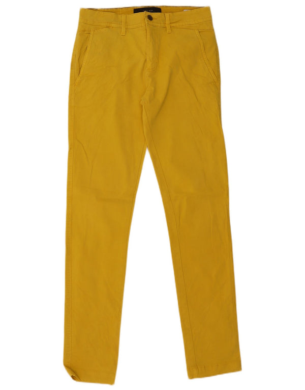 Pantaloni chino slim da uomo Zara EU 36 XS W29 L32 Giallo