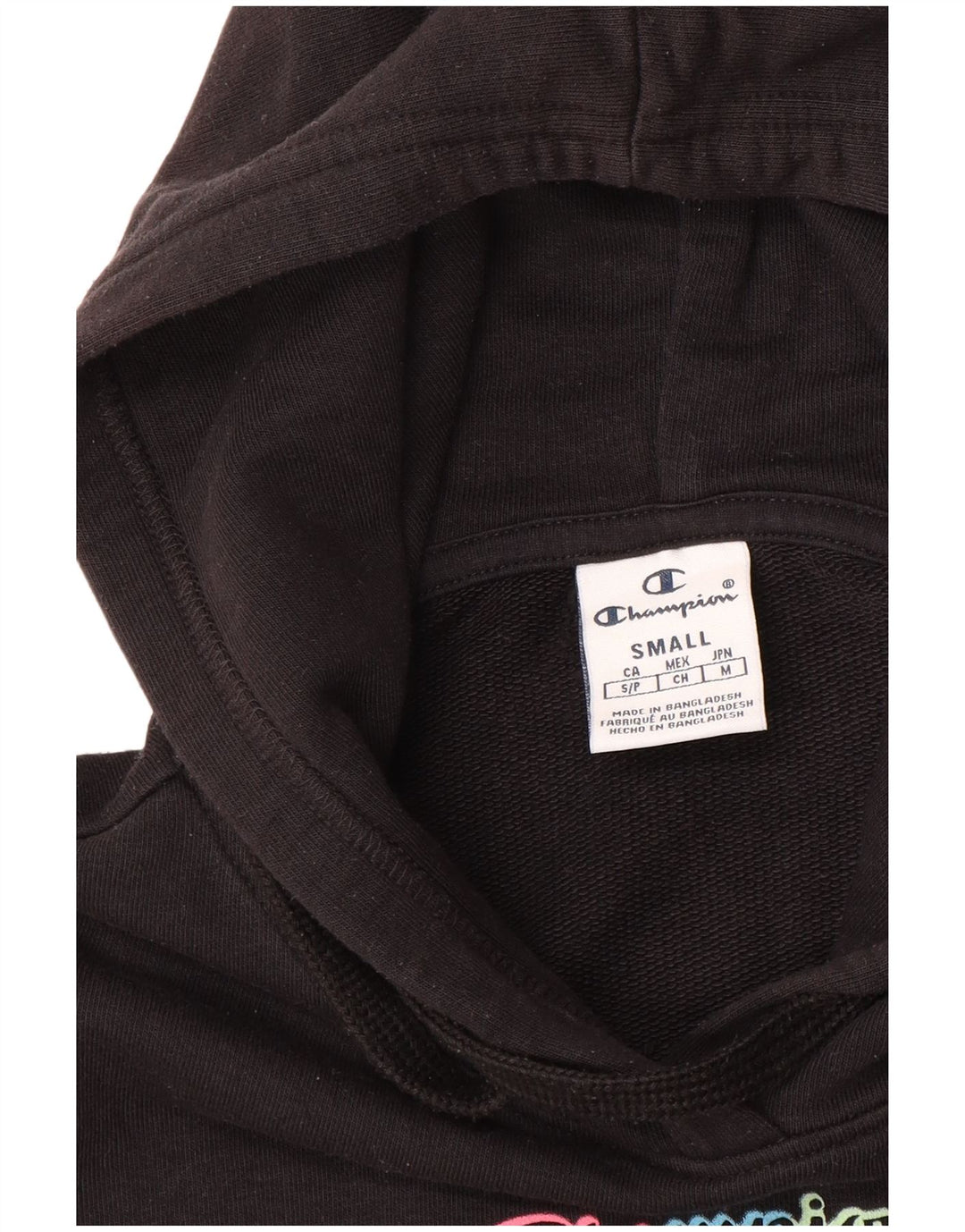 Maglione con cappuccio oversize grafico da donna Champion UK 10 piccolo nero