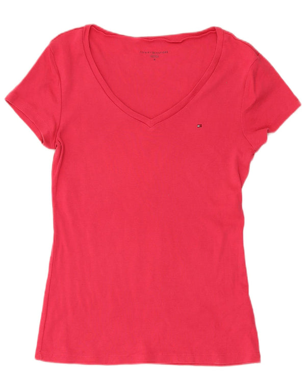 T-shirt slim fit a maniche corte da donna Tommy Hilfiger Top UK 12 rosso medio