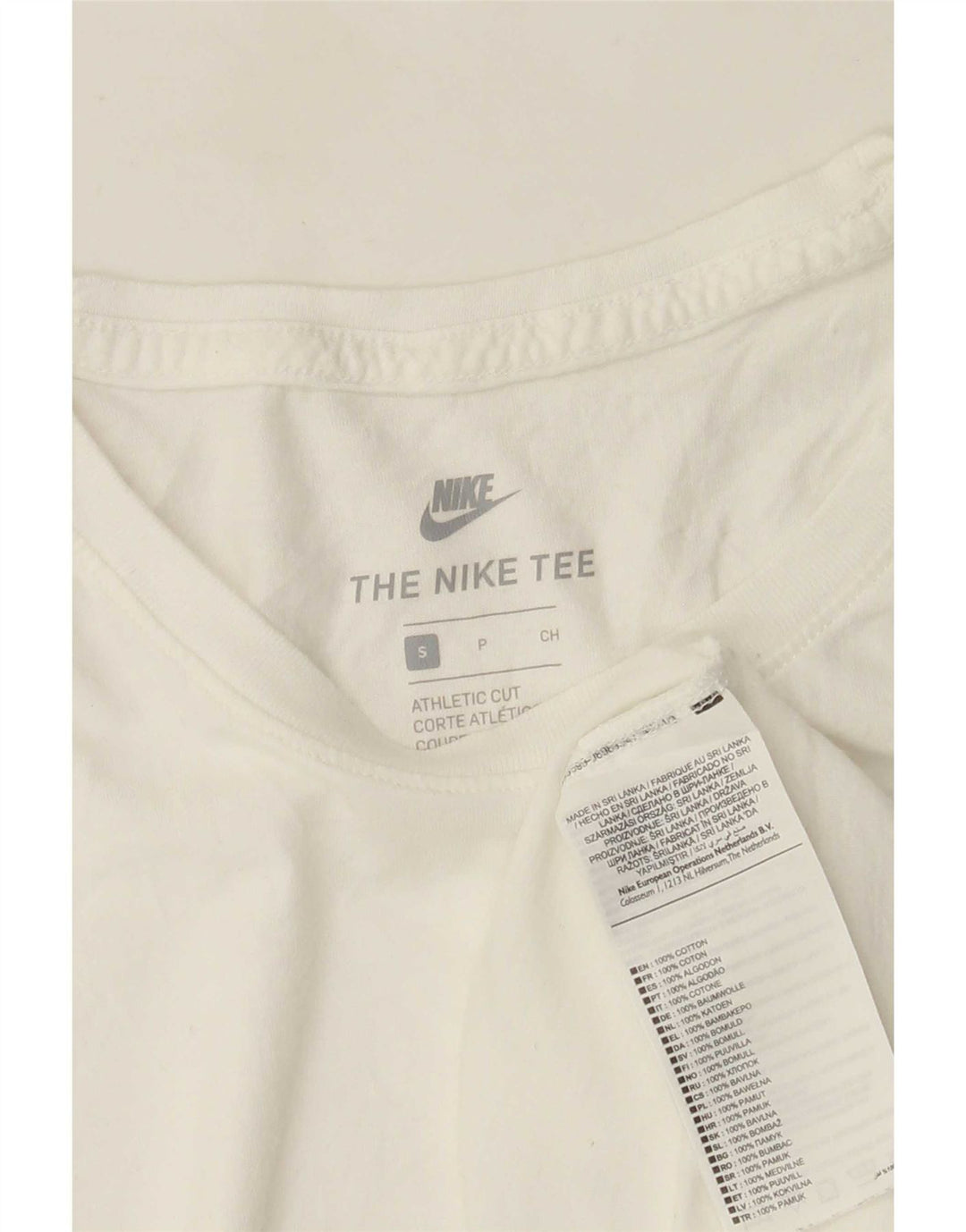 T-shirt Nike da uomo dal taglio atletico, piccola, in cotone bianco