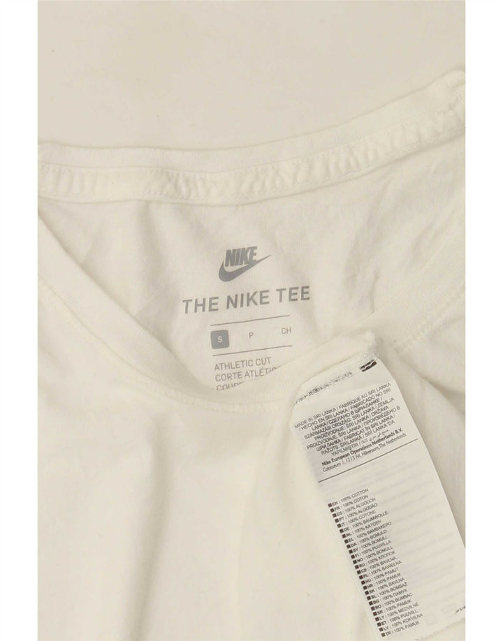 T-shirt Nike da uomo dal taglio atletico, piccola, in cotone bianco