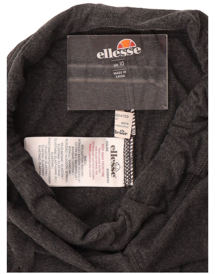 Leggings grafici da donna Ellesse UK 10 piccolo cotone grigio