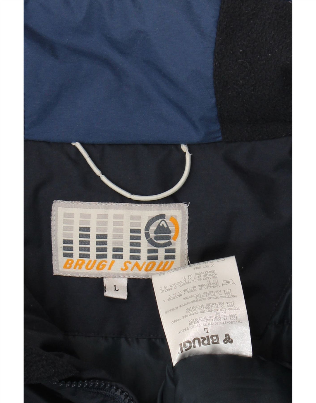 Giacca a vento da uomo Brugi UK 40 Large blu navy color block in poliammide